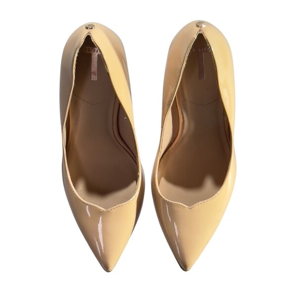 TED BAKER Women's Shoes Patent Leather Nude Pointed-Toe Stiletto Heels Size 36.5 - Picture 3 of 12